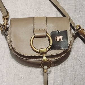 FRYE Ilana Mini Saddle Crossbody Taupe NWT